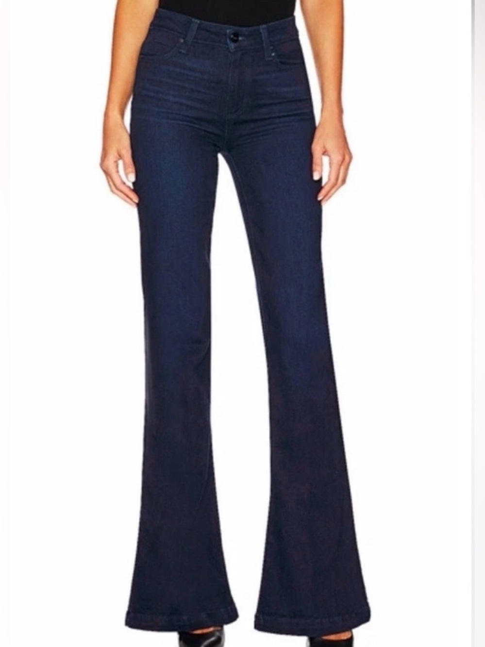 Paige Genevieve Modern High Rise Flare Jeans size 27 NWT 32” Inseam Novela